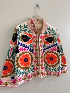 Indian Handmade Suzani Cotton <b>Jacket</b> <b>For</b> <b>Women</b> Ethnic Clothing <b>Jacket</b> - Product Image 4