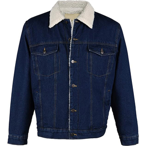 Best Selling Men's Casual Coated <b>Denim</b> <b>Jacket</b> Stand High Street Style Quality Export-Oriented OEM Wholesale for Winter Season - Product Image 3