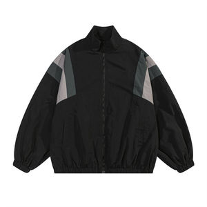 Logotipo personalizado Nylon Spandex Streetwear Impermeable Deportes Gimnasio Chaquetas Escuela Entrenamiento Contraste Color Zip up Chaqueta para los hombres - Product Image 2