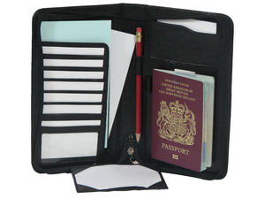 Estuche de viaje para pasaporte, funda para tarjetas de identificación, monedero y Funda de cuero para pasaporte - Product Image 2