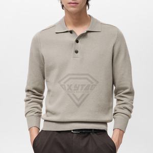 Polo de Golf que absorbe el sudor 100% algodón Ajuste estándar relajado con tapeta de 2 botones Rendimiento Polo de Golf para hombre - Product Image 1