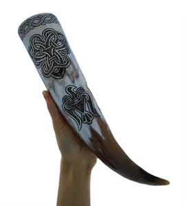 แก้วน้ำวิกิ้งทำจากเขาควายธรรมชาติ ขัดเงา กันน้ำ เหมาะสำหรับการสวมบทบาทและการแสดงเหตุการณ์ทางประวัติศาสตร์ - Product Image 5