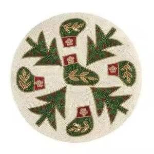 Hot Selling Eco-Friendly Wedding Party <b>Round</b> Glass Bead Coasters & <b>Placemat</b> with Customizable Color Size for Home Restaurant Use - Product Image 4