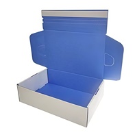 Boîte d'expédition en carton avec bande adhésive personnalisée, auto-scellante, pour courrier, avec gaufrage, matériaux recyclés, recyclable