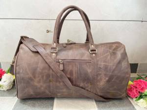 Nouveau design Crunch Leather Sac de voyage unisexe de grande capacité avec sangle réglable à imprimé animal et fermeture à glissière - Product Image 3