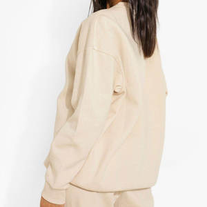 Nuevo diseño Otoño Invierno liso mujer sudaderas con capucha de lana suelta de gran tamaño moda pulóver Streetwear Sudadera con capucha - Product Image 2