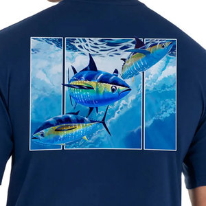 Camisas de pesca de torneo de sublimación hechas a medida unisex OEM Anti-Aduana Sea Dream Logo Unisex ropa de pesca estilo personalizado - Product Image 3