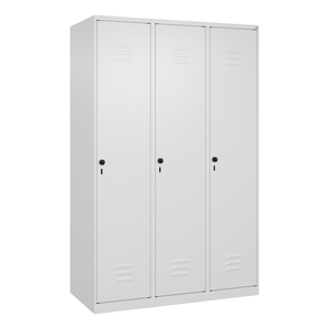 C+P Armadietto per Abbigliamento Cabo, 3 Scomparti, 1200 x 500 x 1850 mm, Bianco Traffico, Autoportante - Product Image 1