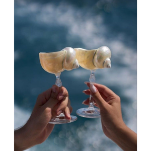 Elegantes copas de vino de concha marina: copas de concha costera hechas a mano para decoración de bodas, artesanías naturales, gran oferta - Product Image 1