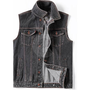 Chaleco vaquero hecho a medida, diseña tu propio chaleco vaquero personalizado para hombre, chaleco vaquero impermeable y transpirable para hombre - Product Image 1