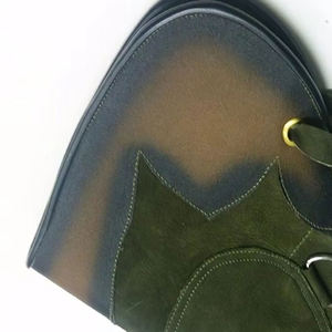 Guantes de Cetrería Transpirables e Impermeables de Cuero Verde con Bordado Personalizado, Plegables, de Alta Calidad para Entrenamiento Profesional - Product Image 6