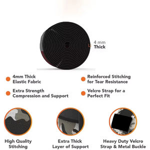 Rodillera elástica ajustable para deportes, soporte para gimnasio, correa de compresión, protector de rodilla para levantamiento de pesas con función de protección - Product Image 5