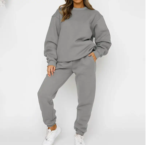 เสื้อสเวตเตอร์คอตตอนสำหรับผู้หญิงเสื้อสเวตเตอร์คอตตอนขนาดใหญ่ปักลายคอกลมเสื้อสเวตเตอร์คอกลมมีฮู้ดกำหนดโลโก้ได้ตาม100% - Product Image 4