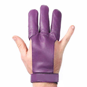 High Quality Archery <b>Gloves</b> 3 Finger <b>Shooting</b> <b>And</b> <b>Hunting</b> Leather <b>Gloves</b> - Product Image 4