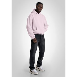 Sudadera Corta Oversize Rosa con Bordado 3D y Estampado Serigrafiado, Estilo Urbano Reciclado, Talla XL - Product Image 2