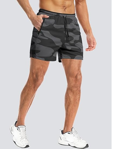 Pantalones Cortos Deportivos para Hombre, 5/7/10 Pulgadas, Ligeros, para Fisicoculturismo, Atletismo, Correr, Entrenamiento, con Bolsillos con Cremallera - Product Image 3