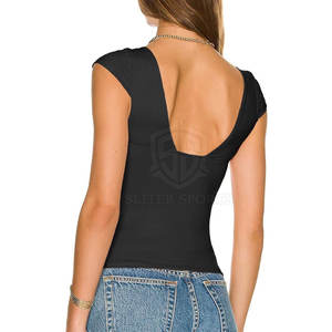 Camisetas Cortas de Mujer al Mejor Estilo 2024, Alta Calidad, Talla XL, Casual, Deportiva, Ajustada, Tela de Lona, Anti-Pilling, Transpirable, Venta al Por Mayor - Product Image 4