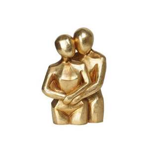 Handmade <b>Gold</b> Finish Metal Sculpture <b>Statue</b> for Home Decor for Living Room and Birthday Celebrations - Product Image 2