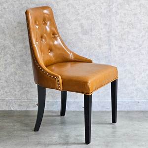 Traditional/Midcentury Tufted <b>Dining</b> <b>Chair</b> with Solid Wood Legs & PU Leather Upholstery (GA68028) - Product Image 2