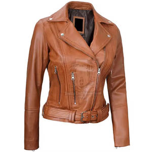 Chaquetas de Cuero Transpirables para Mujer, Invierno, Cuello Alto, Tejidas, Ecológicas, Duraderas, Alta Calidad, Bajo Precio, Hechas en Pakistán - Product Image 3