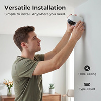 Cámara de Seguridad Interior IMILAB 2K 3MP WiFi CCTV 360 PTZ con Visión Nocturna para Bebés, Mascotas, Hogar, Oficina, Apartamento, Control por Aplicación