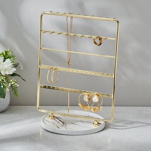 Stylish Jewelry Stand with Multiple Hooks Multi-Tiered Jewelry Organizer Stand - Product Image 6