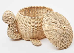 ตะกร้าหวายใส่ของรูปเต่าสำหรับเด็ก, ตะกร้าหวายหวายธรรมชาติของตกแต่งห้องเด็กทารก - Product Image 5