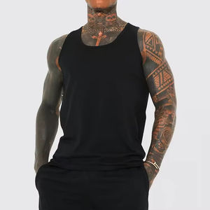 Chaleco Básico para Hombre, Algodón, Liso, de Alta Calidad, con Logotipo Personalizado, Camiseta sin Mangas de Lujo para Verano - Product Image 2