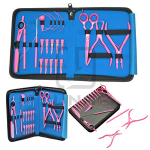 Multi Functional Hair Extension <b>Tools</b> Kit Stainless Steel Hair Extension <b>Tool</b> <b>Set</b> in <b>Pink</b> Color With Free Custom Brand Labelling - Product Image 6