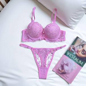 Ensemble de lingerie sexy respirante push-up pour femmes, fabriqué en Turquie, vente en gros, collection de dentelle personnalisable - Product Image 4