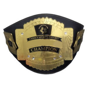Ceinture de championnat vierge, boucle sublimée, cuir, ceinture de championnat de judo, de boxe, de la WWF. - Product Image 2