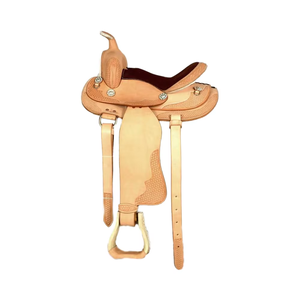 Silla de Montar Western Ecológica de Cuero de Vaca Pulido Tipo Split SHEELA ENTERPRISES para Equitación - Product Image 1