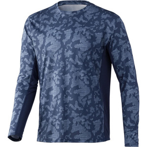Sudaderas con capucha transpirables con estampado de camuflaje de manga larga para hombre Upf 50 con capucha OEM y camisas de pesca sublimadas con capucha - Product Image 5