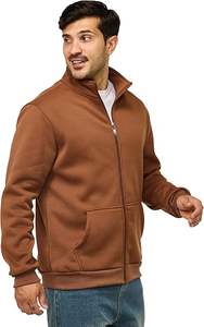 Veste en polaire pour homme de qualité supérieure, décontractée, zippée, légère, sweat-shirt athlétique, pull d'extérieur avec poches - Product Image 5