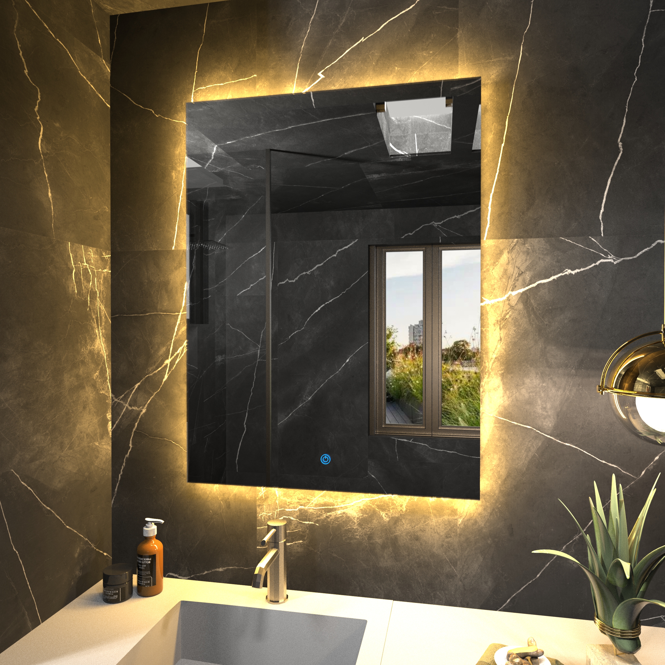 Specchio 32 X 24 pollici (BIANCO)