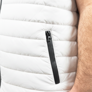 Custom Winter Waterproof Sleeveless Puffer Jacket Zipper Closure Shiny Bubble <b>Vest</b> with Stand Collar Puffer <b>Vest</b> Jacket for man - Product Image 5