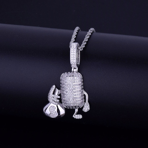 Colgante de Hip Hop con diamante de moissanita en oro macizo de 10 quilates Fabricante de colgantes de joyería de Hip Hop para unisex - Product Image 4