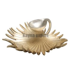 Más vendidos, decorativos de lujo, nuestra nueva colección Ramzan, dátiles y nueces, cuenco de metal dorado - Product Image 4