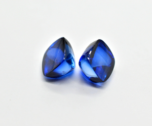 Phòng thí nghiệm Màu xanh sapphire sugarloaf Cabochon phẳng trở lại lỏng đá quý cho đồ trang sức makings hiệu chỉnh 3 mm đến 20 mm mịn đánh bóng - Product Image 6