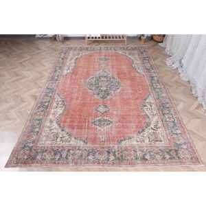 Turkish <b>Runner</b> Rug 0.6x10.5 ft (19x321 cm), Vintage <b>Red</b> Camouflage Rug - Product Image 1