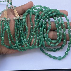 Cuentas de Esmeralda Verde Natural de 8mm 10mm 12mm, Lisas, Pulimentadas, Grado AAA, Certificadas por IGI, para Joyería - Product Image 4