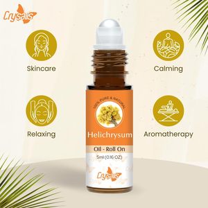 Crysalis Pure & Natural 5ml Huile essentielle de cheveux Roll-on Huile essentielle d'hélichryse pour le soin des cheveux - Product Image 4