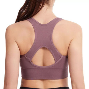 Nuevo Sujetador deportivo para mujer para entrenamiento Fitness moda Color sólido sin costuras Yoga gimnasio desgaste de talla grande al por mayor a bajo precio - Product Image 3