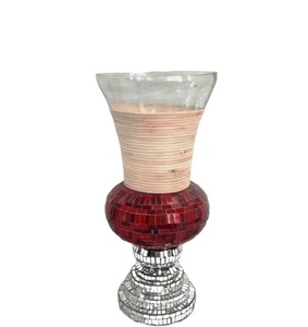 Luxe fait à la main cuivre laiton Design moderne haute fleur présentoir Table pièce maîtresse Vase pour mariage événement fête - Product Image 4