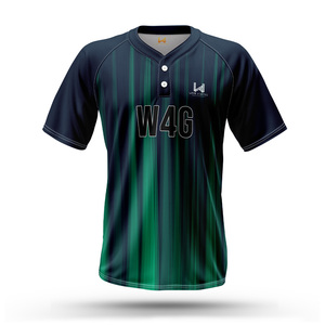 Camiseta de Béisbol Personalizada para Hombre, 2 Botones, Transpirable, con Parches, Absorbe la Humedad, Tallas Grandes, Nombres de Equipos Personalizados, para Softbol - Product Image 4