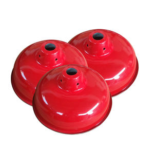 Abat-jour artisanal en métal imitation antique panneau décoratif vintage porcelaine émail fer modèle étiquette impression coulée - Product Image 5