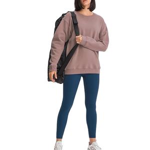 New Style Street Wear Crewneck <b>Sweatshirts</b> Custom logo <b>Long</b> Sleeve Quick Dry Breathable Oversized <b>Women</b> <b>Sweatshirt</b> Customized - Product Image 2