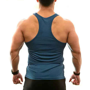 Camiseta sin mangas de algodón 100% de estilo vintage para hombre, para gimnasio y yoga, con logo bordado personalizado, ropa deportiva, camiseta de fitness. - Product Image 2