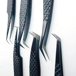 Pince à épiler d'extension de cils en acier à 75 degrés avec marque privée OEM Service personnalisé Slim Straight Volume - Product Image 2