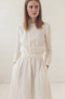 Nouvelle robe maxi en lin à manches longues, coupe droite, tendance, pour femmes, taille plus, été, décontractée, ODM